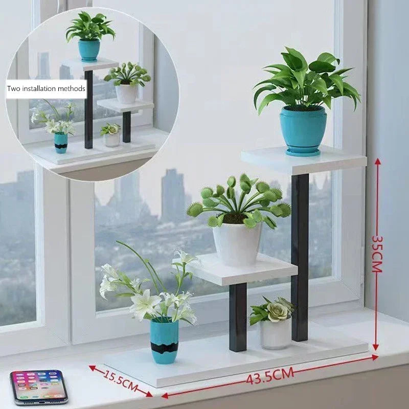 Plant Stand Household Plant Shelves Environment protection Flower Pot Holder Multi-storey Plant Rack Shelves Indoor Plant Stand