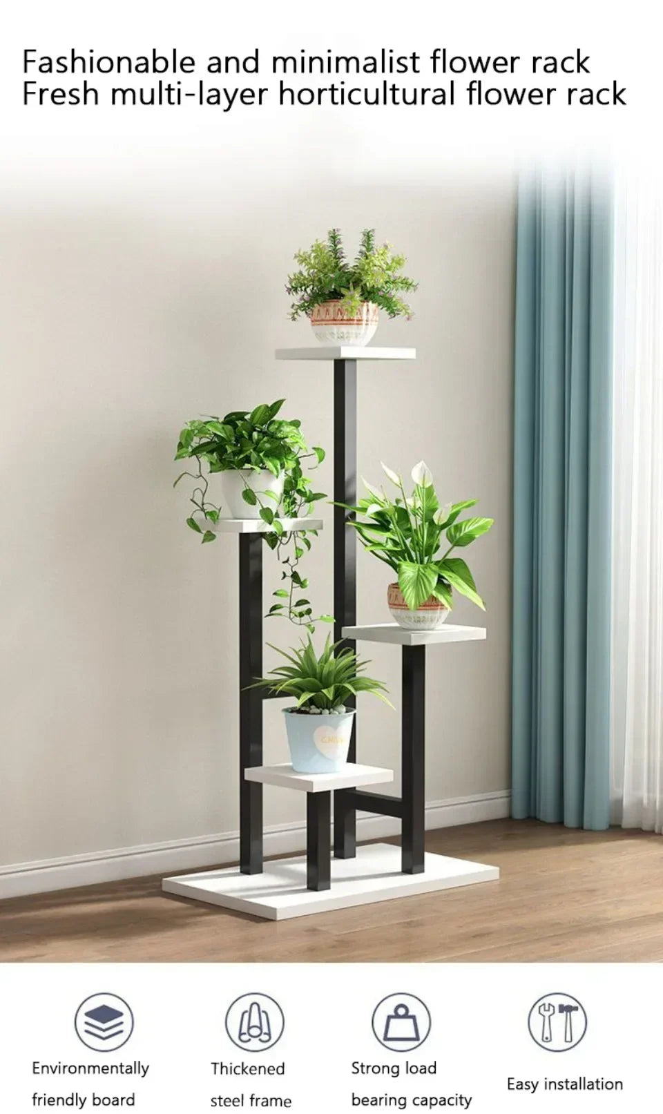 Plant Stand Household Plant Shelves Environment protection Flower Pot Holder Multi-storey Plant Rack Shelves Indoor Plant Stand